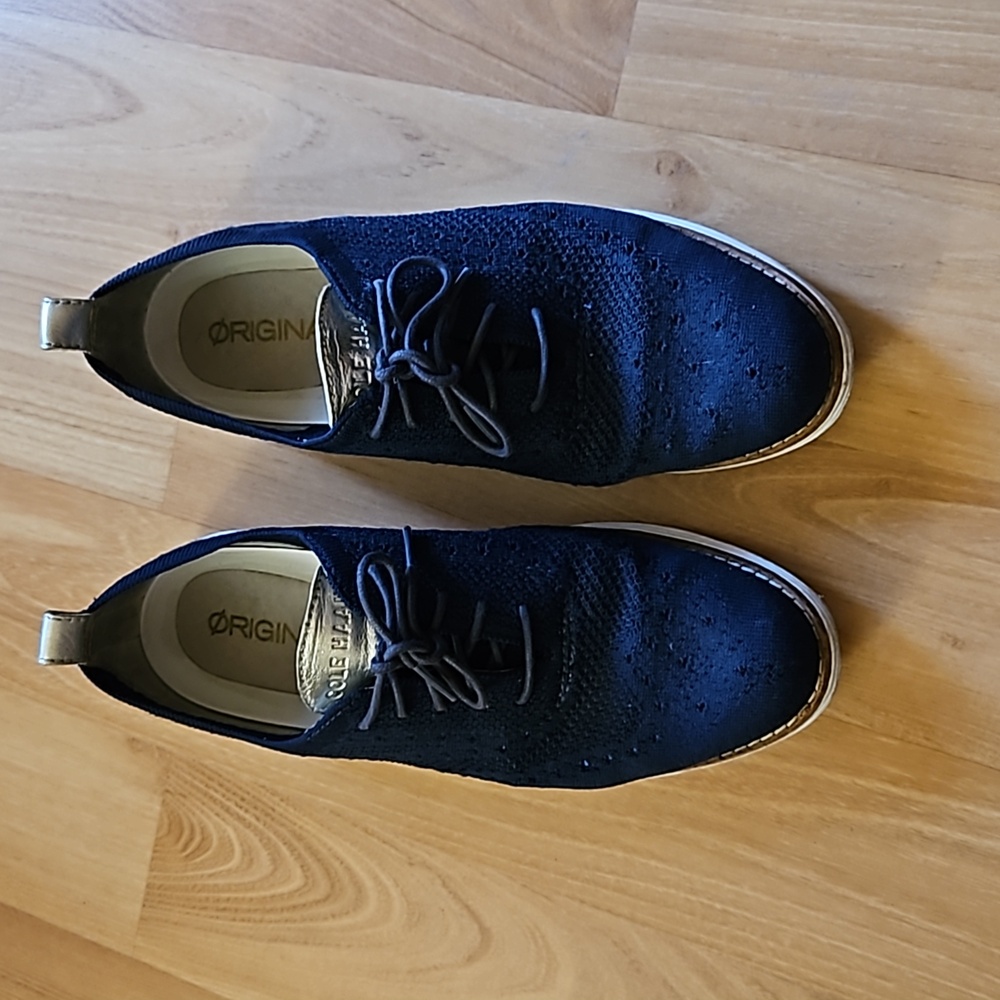 Cole Haan Original Grand Wingtip Oxfords in Marine Blue
